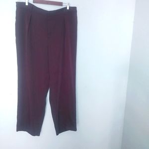 Roamans 22W 39x30 Maroon Dress Career Pants Workwear Trousers Plus